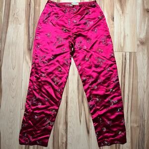VINTAGE Caché Eastern Chino Dress Pants Red Satin Size 6 Women’s